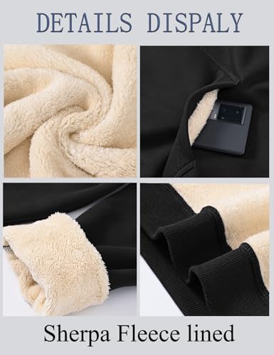 Tansozer Men's Sherpa Pullover Hoodie Heavy Thick Fleece Lined Winter Windproof Warm Athletic Sweatshirts4