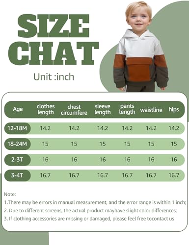 Image of mkodopy Boys Clothes Hoodie Sweatsuits Tops and Pants Boys Fall Winter Outfits Boy Clothing Set