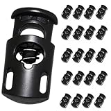Hovesty 20 PCS Cord Locks for Drawstrings, Spring Rope Clips and Shoe Lace Locks, Paracord Toggle Stoppers for Clothing, Bags and Strings