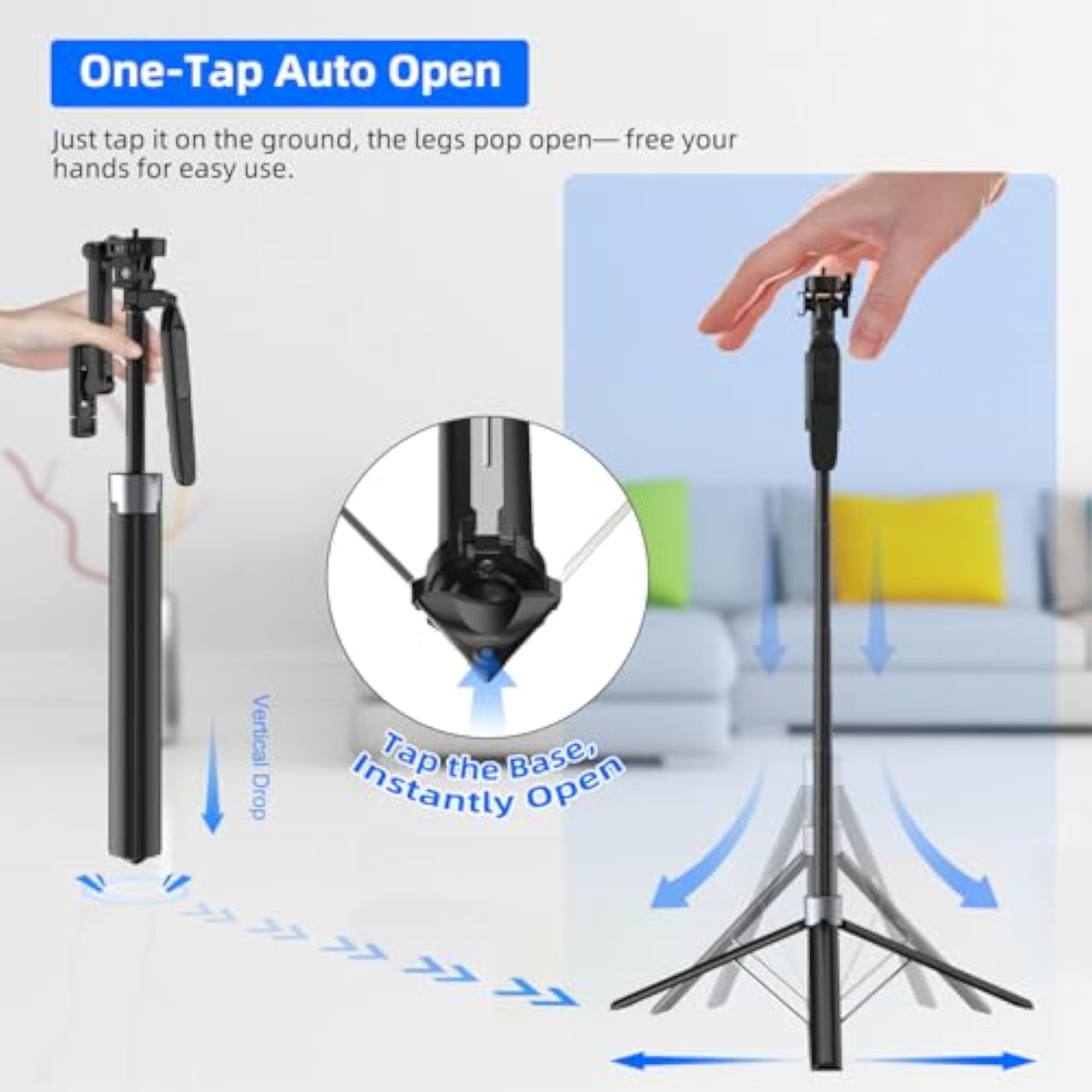 71 Automatic Selfie Stick Tripod with Rotating Handle