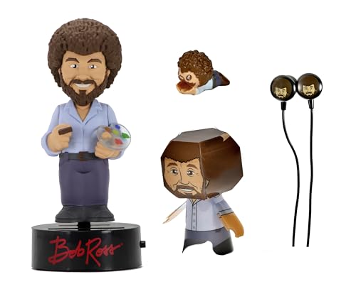 NECA Bob Ross Gift Set with Body Knocker, Scaler Figure, and Earbuds
