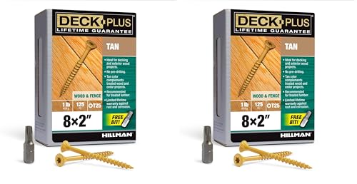 Image of Deck Plus Exterior Deck Screws, #8 x 2in, 250 Pack, Tan