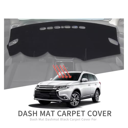Alfombrilla salpicadero Mitsubishi Outlander 13-20 LHD negra 4