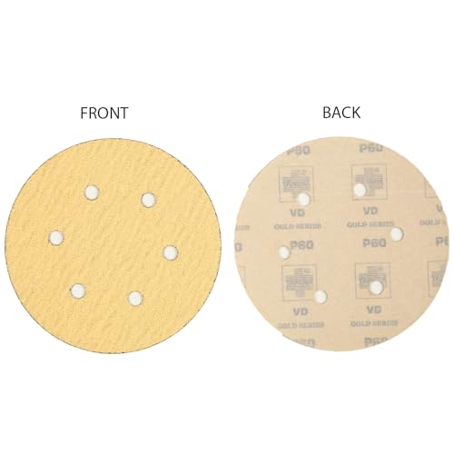 Image of Taparia 6 inch (125 mm) Velcro Disc,5 Pc x Grit 60, 120, 180, 320, 400 Pack of 25