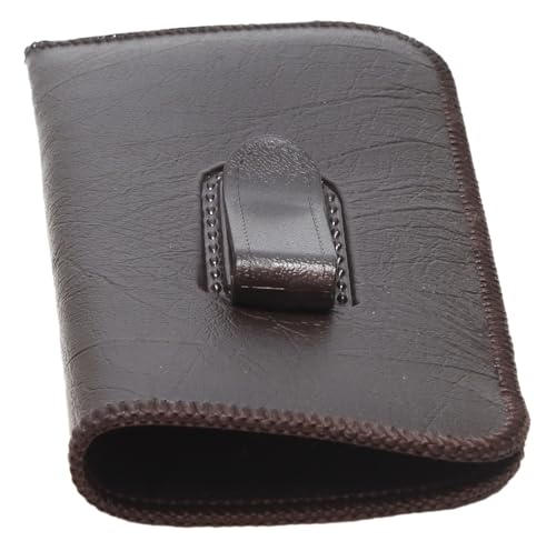 Image of Calabria S-41 Soft Slim Slip In Eyeglass Case w /Pocket Belt Clip PU Leather Mens Womens Glasses Holder Pouch Sleeve Storage