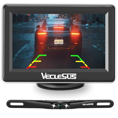 Reversing Camera System VM1 HD1080P Wired Car Backup Camera Kit 4.3” Car Monitor and HD1080P Camera with Waterproof Night Vision Backup Camera for Cars,Pickups,SUVs,Vans, Sedans, Trucks