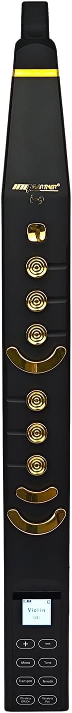 i9 Electric Saxophone, Digital Wind Instrument Synthesizer & EWI with 99 Tones, 2 Mouthpieces, 12 Keys, Dual Built-in Speakers, Headphone Jack, Ideal Gift for Adults - Black