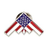 B2 Bomber Pin - B2 Bomber Lapel Pin, Stealth Bomber American Flag Pins, 4th of July Patriotic Pins for Men Hat Suit Jacket (1Pcs)