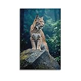 SACPFGUE Luchs-Tier-Poster, dekoratives Gemälde, Leinwand, 