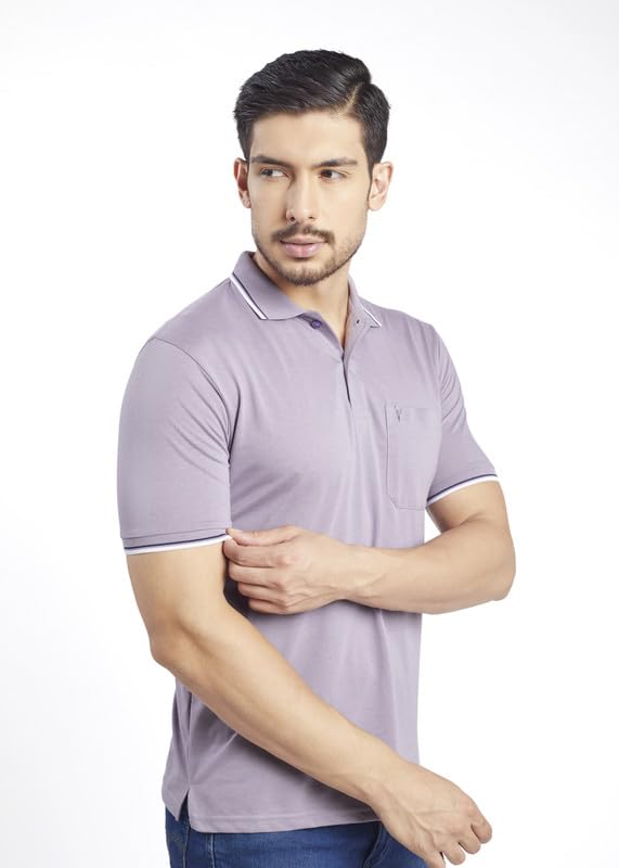Image of Pro Riders Urban Men's Cotton Rich Polo T-Shirt with Pocket |Regular Fit| Office