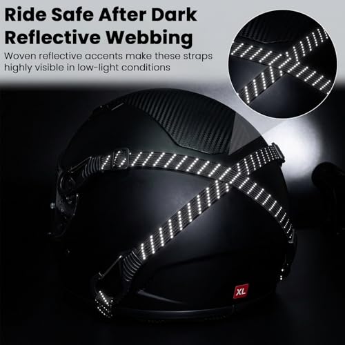 Image of STHIRA 2Pcs Adjustable Motorcycle Bicycle Bungee Cord for Bike Luggage 60 /90cm Elastic Tie Down Straps with Hooks Reflective High Elasticity Webbing Cargo Straps for Motorbike Scooter