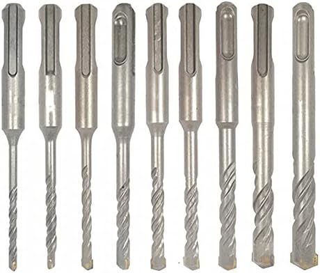 Drill Bits For 9Pcs Electric Hammer SDS Plus Drill Bits For Set 110mm Concrete Wall Brick Block Masonry Hole Saw Drilling - (Color: Silver)