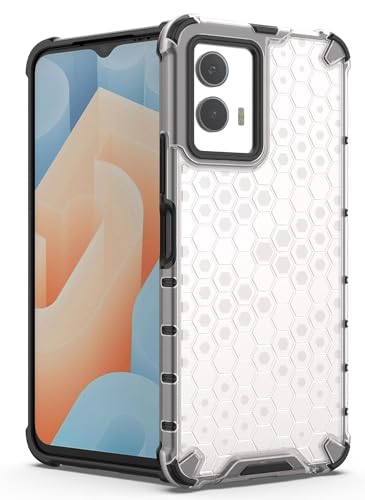 Image of Lustree TPU Honey Comb Armor Shock Proof Back Cover for Vivo T1 5G / Y75 5G / IQOO Z6 5G (Transparent) (VIVO T1 5G)