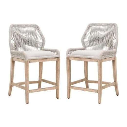 Home Square 2 Piece Upholstered Fabric Counter Stool Set in Taupe and White