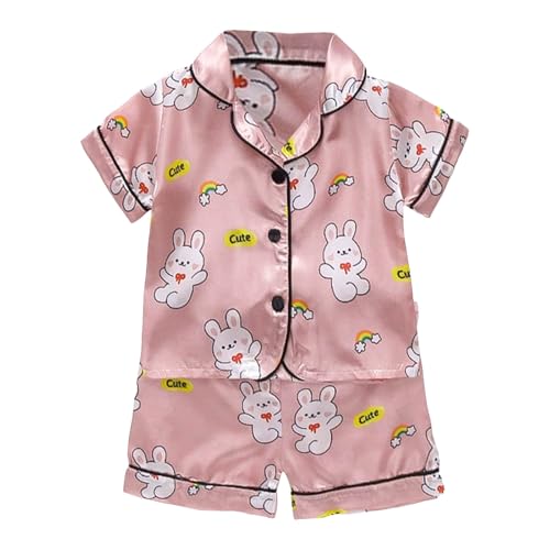 ベビー服 上下セット 子供 パジャマ ボタン 半袖 子供服 男の子 女の子 2点 部屋着 ガールズ 可愛い 夏 ルームウェア キッズ ベビー 前開き 肌触りがいい おしゃれ 前開きパジャマ 寝巻き 普段着 ユニセックス 誕生日プレゼント(03-ピンク,10