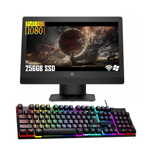 HP ProOne 600 G3 All-in-One Desktop Computer, 21.5" FHD(1920x1080), Core i5-6500 3.2GHz Up to 3.6GHz, 8GB RAM, 256GB SSD, No DVD, USB WiFi+BT, Keyboard and Mouse, Windows 11 Pro (Renewed)