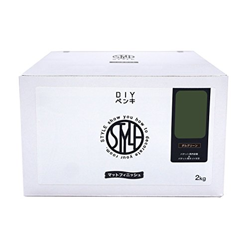 ニッペ STYLE DIYペンキセット ダルグリーン 2kg