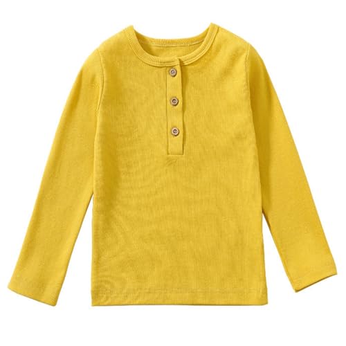 T-Shirts for Kids Teens Boy's Tops Polo Long Sleeve Solid Color Comfortable Soft Fit Fashion Fresh Toddler Shorts Gold