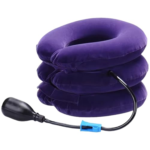 Traction cervicale gonflable et civière de cou réglable pour décompression des vertèbres