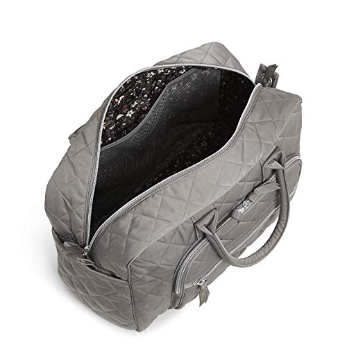 Vera Bradley Women's Performance Twill Compact Weekender Travel Bag, Tranquil Gray, One Size