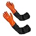 Produktbild Teichhandschuhe Lang Sandstrahlhandschuhe, Beständig Säuren und Laugen Arbeitshandschuhe Wasserdicht, Partikel bedecken die Handfläche Gummihandschuhe, für Aquarium & Teichpflege Handschuhe, Orange