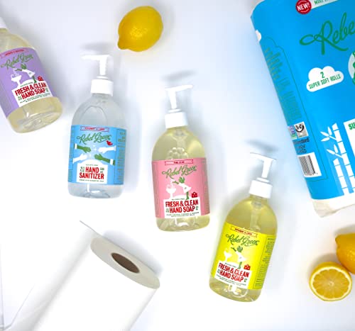Rebel Green Liquid Hand Soap Variety Pack - Natural Hand Soap - Hand Wash With Lavender & Grapefruit, Peppermint & Lemon, Pink Lilac, & Frankincense & Pine Scent - (12 Oz Bottles, 4 Pack) #TOP29