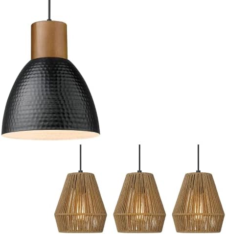Pendant Light Fixtures ELYONA 3-Pack Farmhouse Pendant Lights