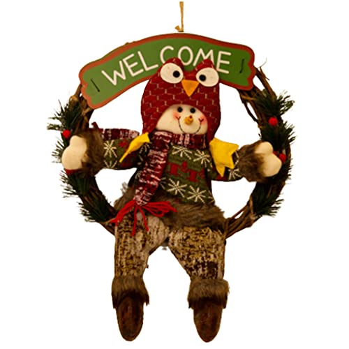 Couronne d'automne ronde en rotin YZCIS pour décoration de porte