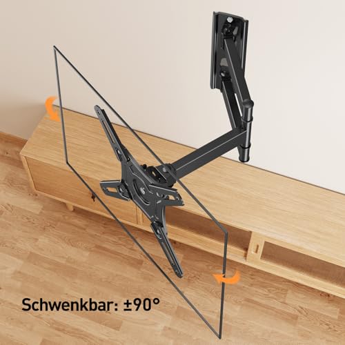 ELIVED TV Wandhalterung Schwenkbar Neigbar, Fernseher Wandhalterung Ausziehbar für die meisten 14-42 Zoll LED, LCD, OLED TVs bis zu 20kg mit Max VESA 200x200mm, Monitor Halterung EV012 – Bild 6