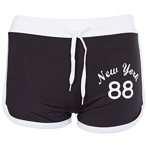 NOROZE Girls New York Print Hot Pants Cover