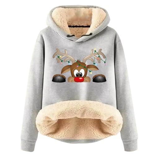 Sweat à capuche en polaire de Noël femme idéal pour les soirées d'hiver cocooning au coin du feu