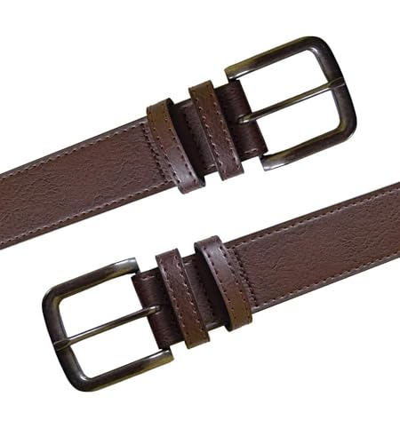 ARCHIE Antique Buckle Bonded Leather Jeans Belt For Men in Brown – 3.9 cm Wide, 32-42 Inch4
