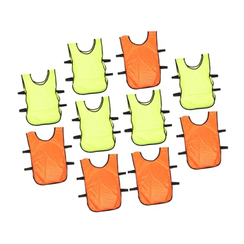 Toddmomy 10pcs Soccer Pinnies for Youth Training Washable Basketball Vests Lightweight Sports Pinnies for Team Games Breathable Design
