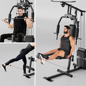 Home Gym Equipment Multifunctional Full Body Exercise Workout Station Fitness with Pull Up Bar for Leg Press, LAT Pull Down, Chest Presses Home Gym Equipment Multifunctional Full Body Exercise Workout Station Fitness with Pull Up Bar for Leg Press LAT Pull Down Chest Presses