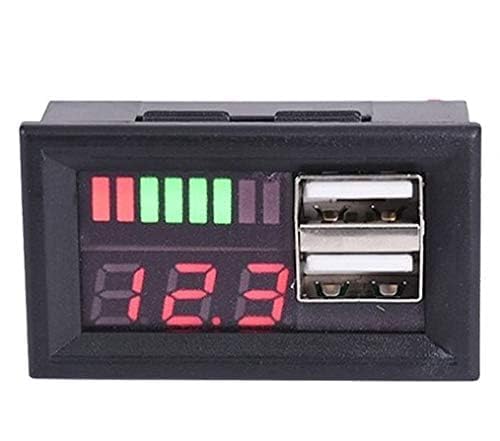 12V DC Digital Voltmeter Voltage Battery Panel Meter with 2 USB 5V 2A Output LED Digital Display for Car Motorcycle etc.-image-12