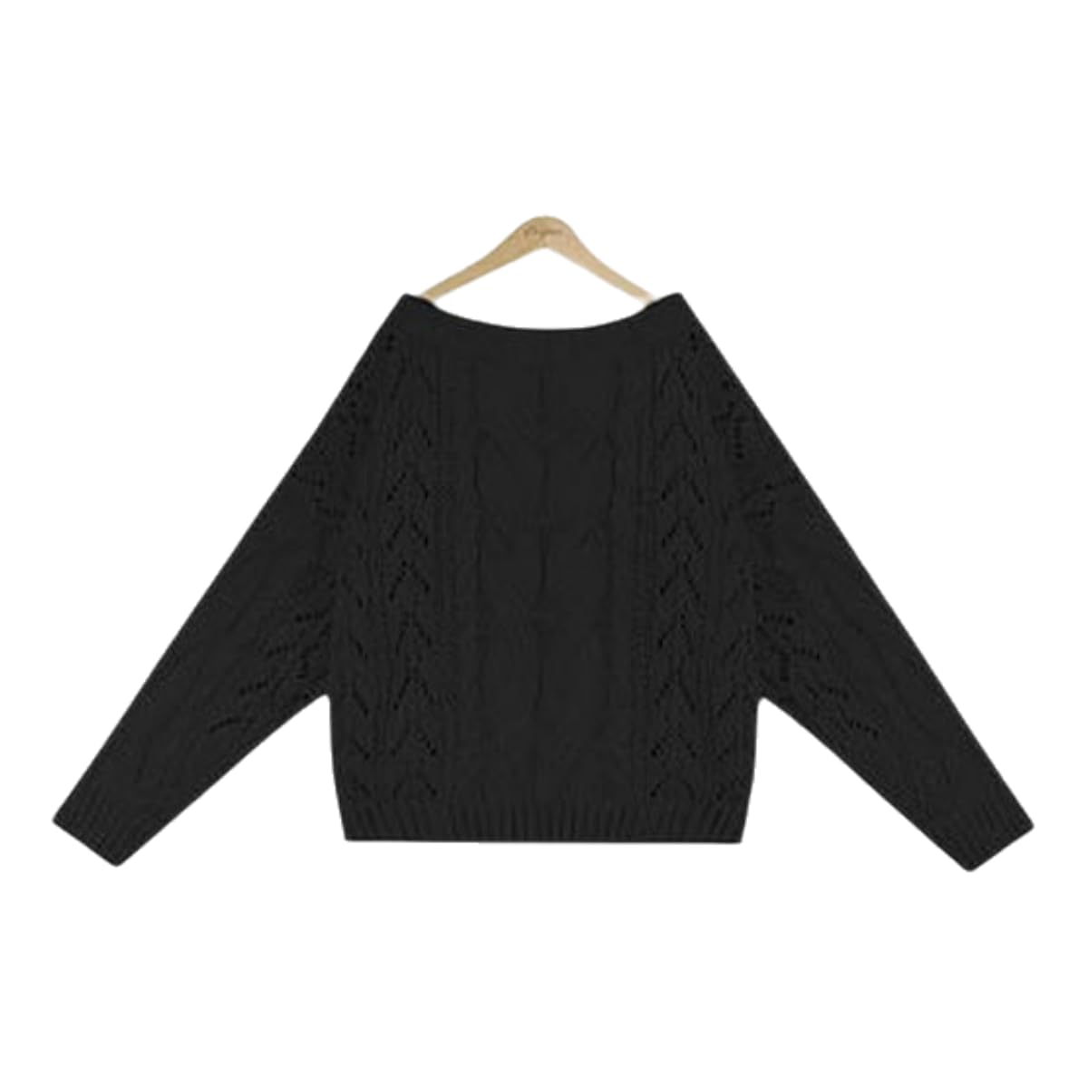 Maglione da Donna Pullover Ampio Donna, Design con Spalle Scoperte, Lavorato A Trecce -Bianco-m