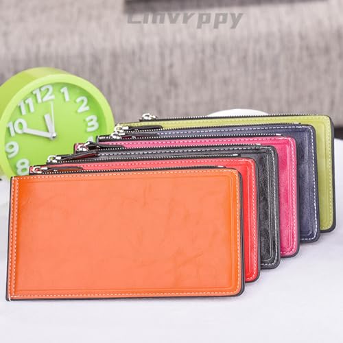 Leather women Wallet, Credit Carder Holder Purse,Coin pocket,Wallet Leather Purse Ultra-thin Card Holder Slim Multi Card Wallet Clutch Purse (Black)2