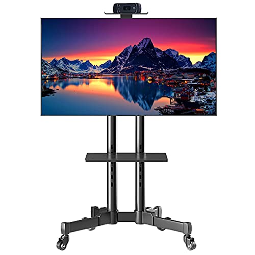 Soporte móvil ajustable para TV 32-70 pulgadas con ruedas y almacenamiento miniatura 1