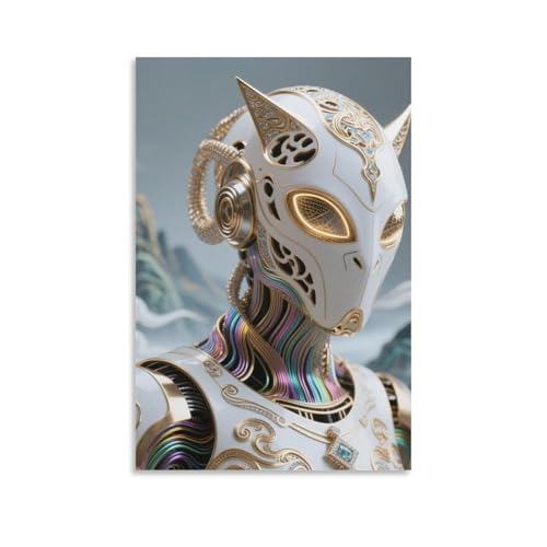 Peinture décorative robot vintage de haute précision pour bureaux et intérieurs exigeants