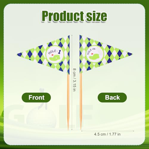 Drapeaux Cure-Dents Doubles Imprimés Motif Golf pour Buffet Chic
