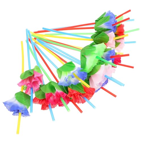 GALPADA Pitillos plásticos flexibles 100 pcs multicolor miniatura 1