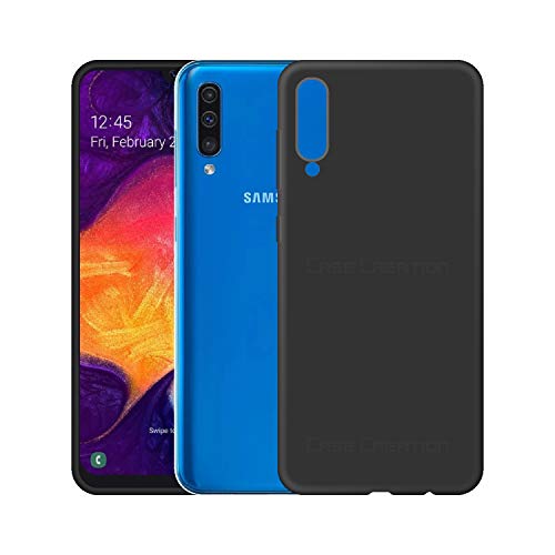 Image of Case Creation Luxurious OG Series for Samsung Galaxy A70 Case Cover,Anti-Dirty Slim Case Frosted Matte Cute Candy TPU Raised Bezel (Splash of Color) Back Cover for Samsung A70 -Black