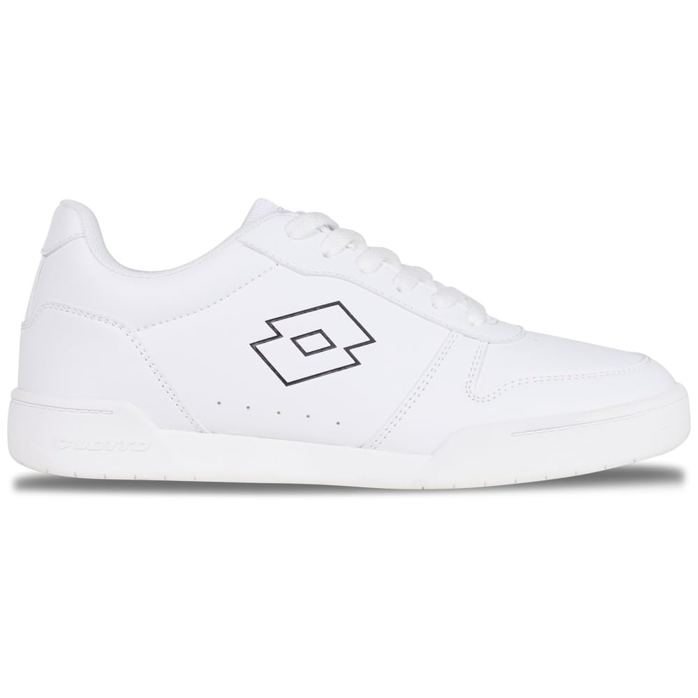 Lotto Unisex Titanis Trainers, White Black, 12 UK