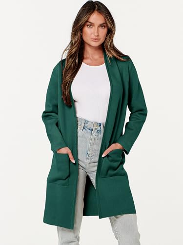 Image of ANRABESS Cardigan Sweater for Women Casual 2026 Fall Fashion Coat Long Sleeve Open Front Knit Coatigan Outwear
