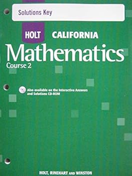Paperback Holt Mathematics California: Solutions Key Course 2 Book