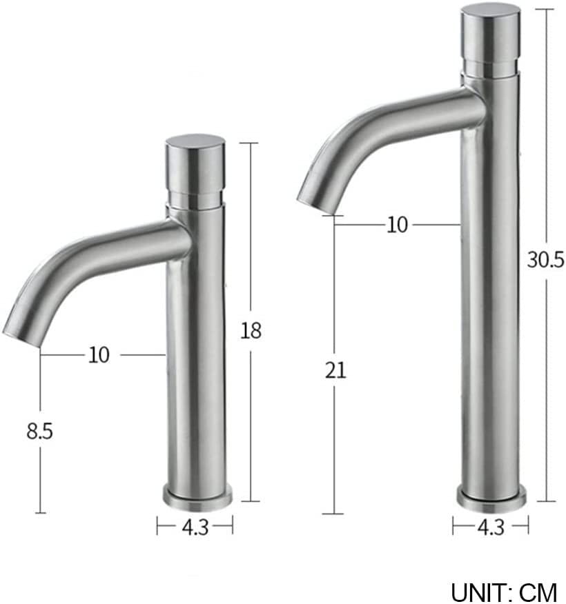 Mitigeur de lavabo temporisé robinet eau froide simple pression tactile - 4