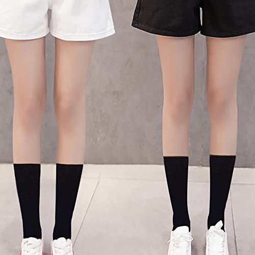 3 Pairs Women Thin Cotton Socks, Soft Cotton Socks, Women Above Ankle Crew Socks, Classic Dress Socks Calf Lightweight Breathable Comfortable Sweat Absorbing Anti-Friction For Work Office Casual #TOP5