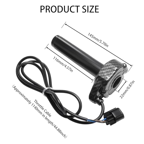 Throttle Grips Surron Quick Twist Throttle Grip Kit with Cable Rolling Bearing & Handle Upgraded for Surron/Light Bee/Sur Ron S/Surron X/Sur-Ron/X160/X260 Electrice Dirt Bike (Imitation Carbon Fiber) by JXPANG - Image 7