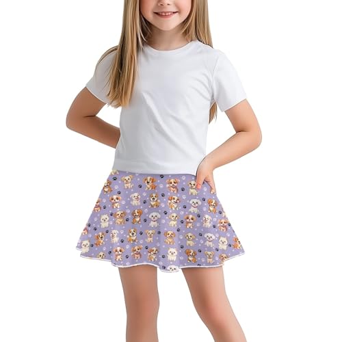 Athletic Skort for Girls 5-14 Flowy Skort with Pocket Summer Sports Skirt Yoga Dance Tennis