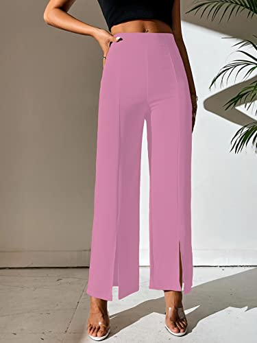 Image of Shasmi Women's Dress Pants Stretchy Work Slacks Business Casual Office Bootcut Leg Elastic Waist Regular Fit Plazzo Trouser Pant (Pant 65)